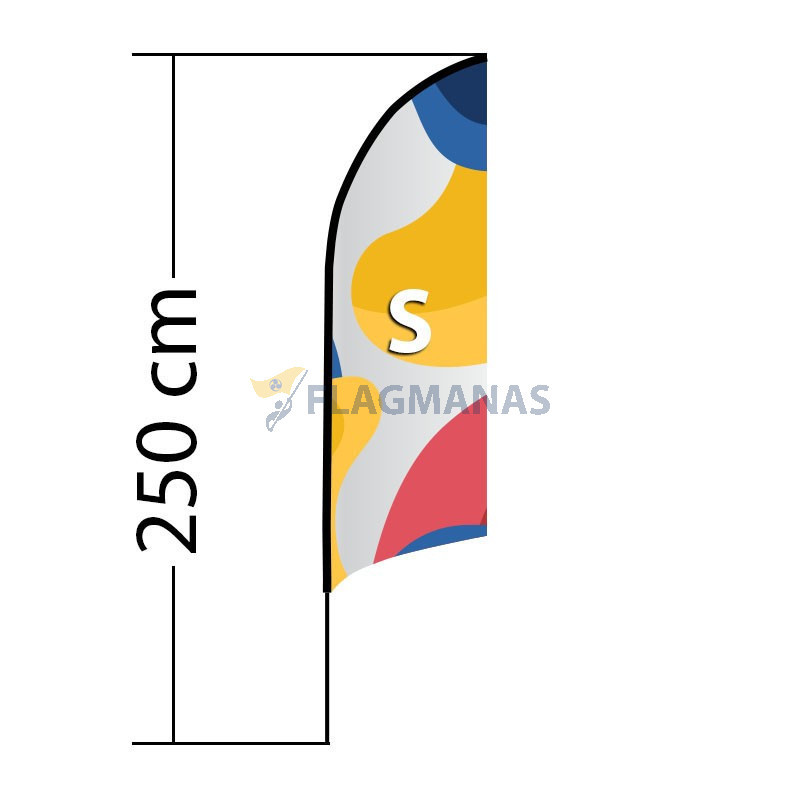 Curved ALU S reklaminė vėliava