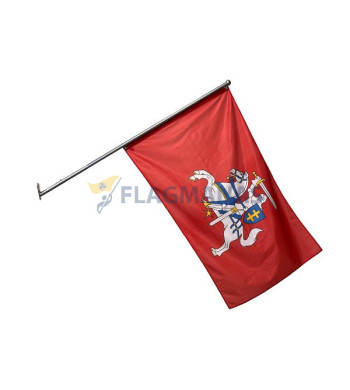 Aliuminis fasadinis vėliavos stiebas ALU 150 cm, tvirtinamas prie sienos