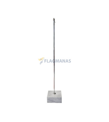 Vienvietis gairelės stovelis Arrow, marmurinis, baltos...