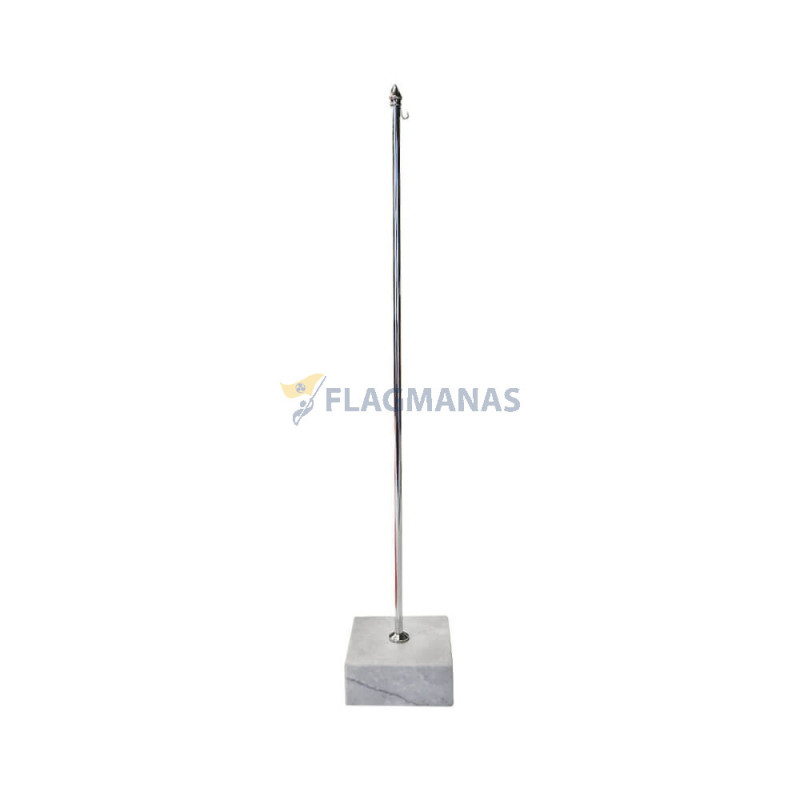 Vienvietis gairelės stovelis Arrow, marmurinis, baltos spalvos