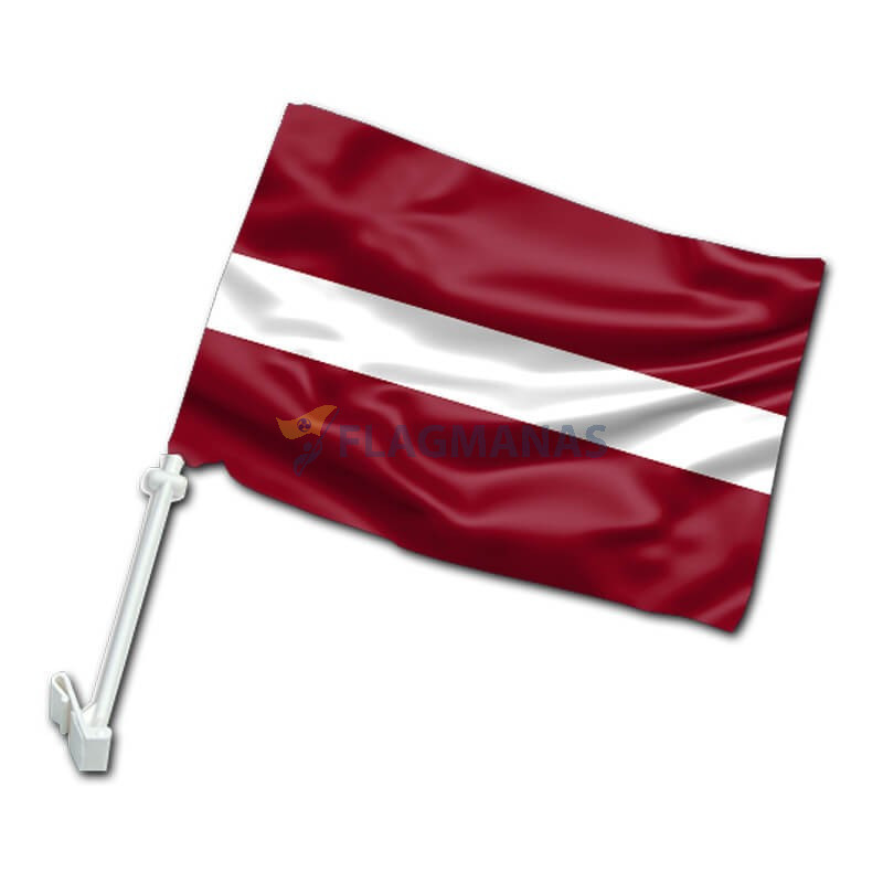 Latvijos automobilinė vėliavėlė su koteliu