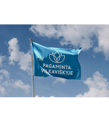 Mėlyna „Pagaminta Vilkaviškyje“ vėliava