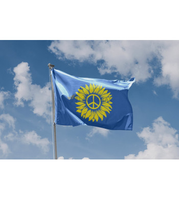 Saulėgrąžos vėliava su Taikos ženklu