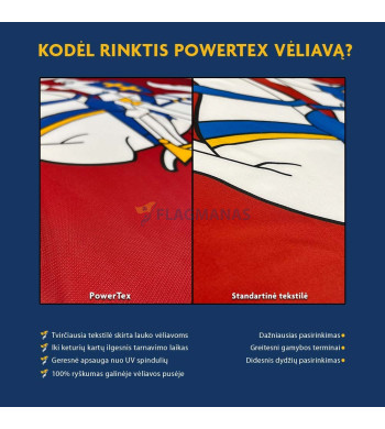 Vilniaus miesto vėliava PowerTex