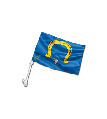 Utenos miesto automobilinė vėliavėlė su koteliu