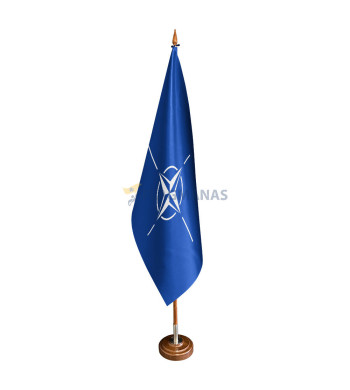 Prabangi NATO vėliava, gairelinė tekstilė