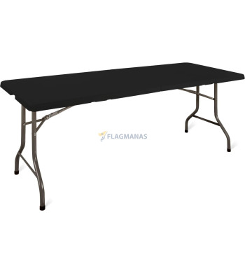 Sulankstomas stalas, 180 x 75 cm, juodas