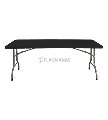Sulankstomas stalas, 180 x 75 cm, juodas