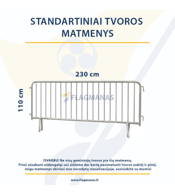 Tvoros-barjero uždengimas su spauda