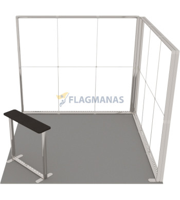 Parodų sistema GO Corner, 9m² (3x3)