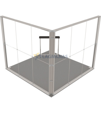 Parodų sistema GO Corner, 9m² (3x3)