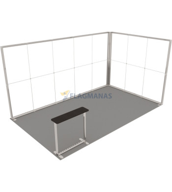 Parodų sistema GO Corner, 15m² (5x3)