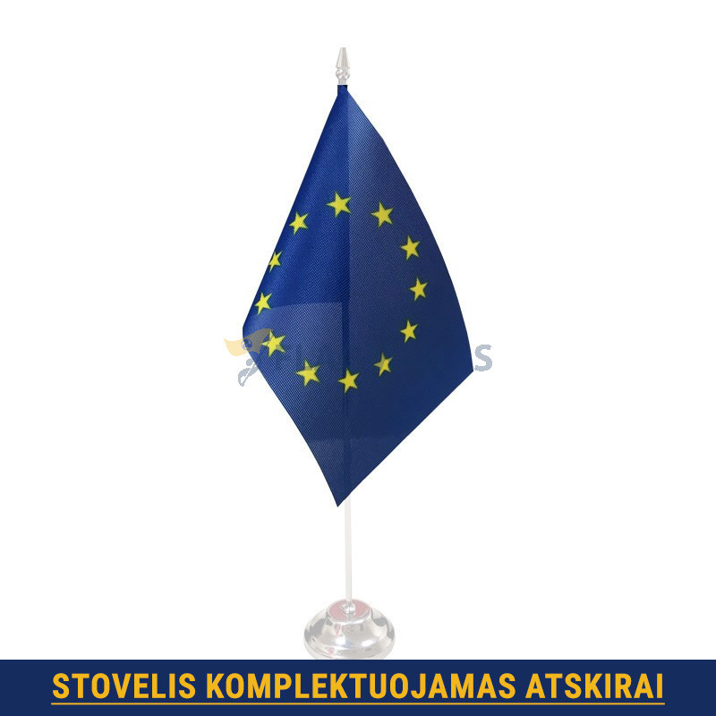 Europos Sąjungos stalinė vėliavėlė, 12 x 20 cm