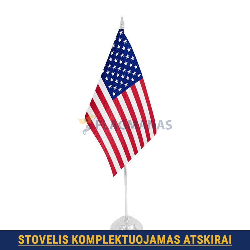Jungtinių Amerikos Valstijų stalinė vėliavėlė, 12 x 20 cm