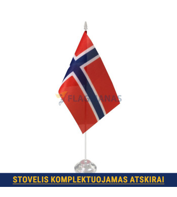 Norvegijos stalinė vėliavėlė, 12 x 20 cm