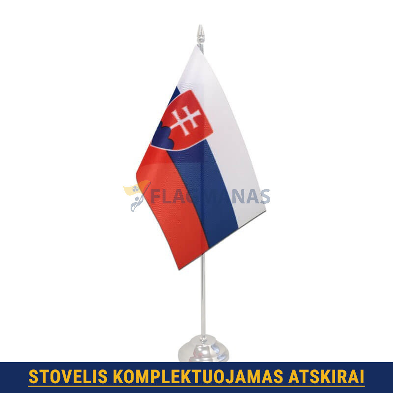 Slovakijos stalinė vėliavėlė, 12 x 20 cm