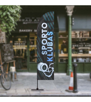 Reklaminė vėliava su dizainu „Sporto Klubas (Blue Gradient)“