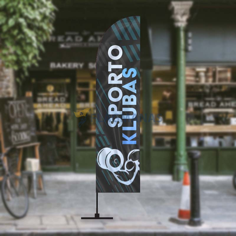 Reklaminė vėliava su dizainu „Sporto Klubas (Blue Gradient)“