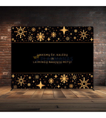 Tekstilinė sienelė su dizainu „Linksmų Šv. Kalėdų ir...